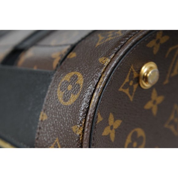 Louis Vuitton LV Monogram Tressage MM Tote Bag Brown Black Mesh Coated Canvas - Picture 14 of 16